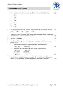 Core Worksheet – Chapter 2 - Cambridge Resources for the IB