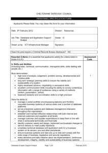 Model person specification form