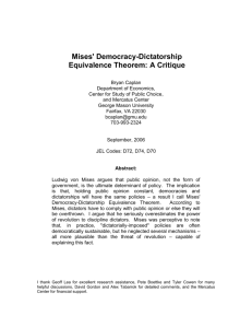 Mises, Bastiat, Public Opinion, and Public Choice