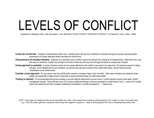 Levels of Conflict - Vital Congregations