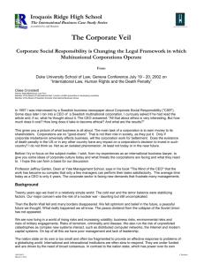 The Corporate Veil