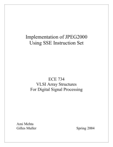 Implementation of JPEG2000