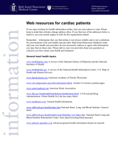 Web resources for cardiac patients