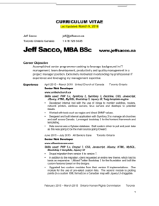 Jeff Sacco Resume