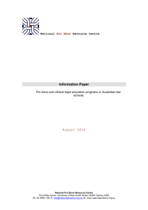 (draft) information paper - National Pro Bono Resource Centre