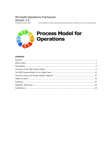 Process Model for Operations