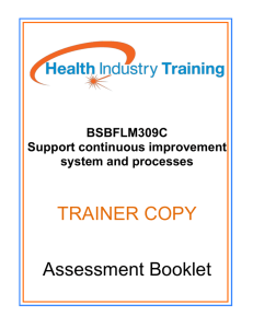 BSBFLM309C Support continuous improvement systems and