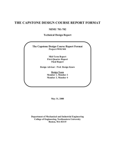 Capstone Report Format