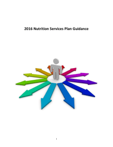 Nutrition Services Plan Guidance