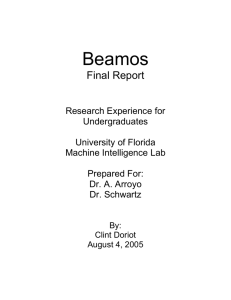 Beamos Final Report Research Experience for Undergraduates