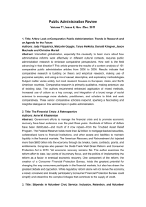 Public Administration Review Volume 71, Issue 6, Nov. /Dec. 2011 1