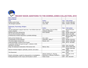 recent book additions to the downs-jones collection, 2010