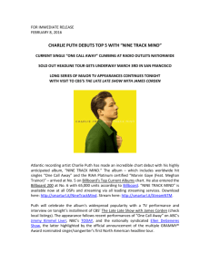 charlie puth debuts top 5 with