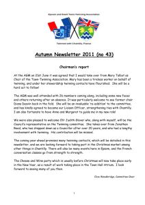 Autumn 2011 Newsletter - Epsom and Ewell Town Twinning