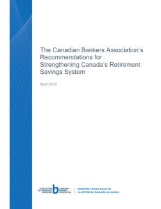 The Canadian Bankers Association's Recommendations for