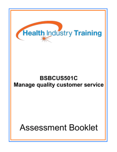BSBCUS501C-Manage-quality-customer-service