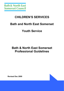 Youth Service Professional Guidelines