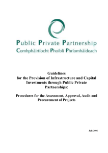 Guidelines for the Provision of Infrastructure and Capital Investment