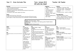 Year: 5 Cross Curricular Plan Term: Autumn 2014 Teacher: Mr