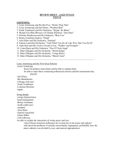 REVIEW SHEET – JAZZ STYLES