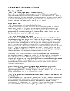 IFSEA SAN DIEGO CONFERENCE SCHEDULE