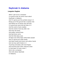 Daybreak In Alabama and other langston hughes