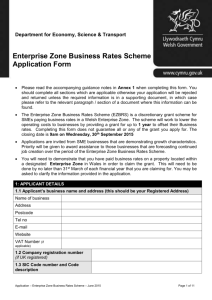 Department for Business, Enterprise - Business Wales