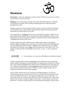 How did Hinduism begin - In the event that there is