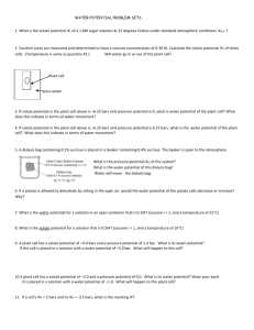 fun with water potential worksheet