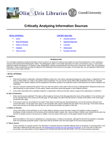 Handout on Critically Analyzing Information Sources (Word Doc)