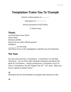 Temptation Trains You To Triumph