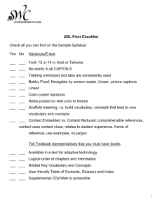UDL Print Checklist