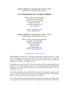 Tax Considerations For Caregiver Children