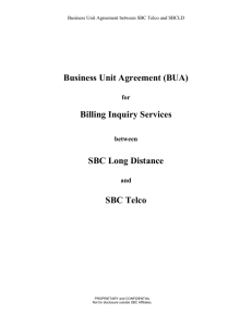 Business Unit Agreement
