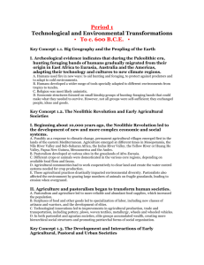 Period 1: Technological and Environmental Transformations, to c