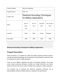 Electrical Grounding Techniques for Military Applications