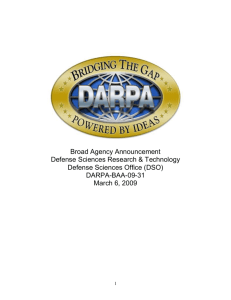 Model Broad Agency Announcement (BAA)