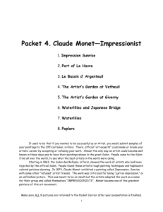 Packet 4. Claude Monet—Impressionist