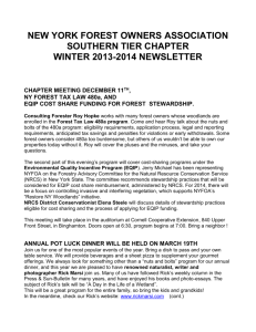 SOT Winter 2013-14 Newsletter - The New York Forest Owners