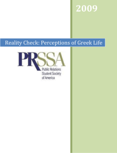 Reality Check: Perceptions of Greek Life