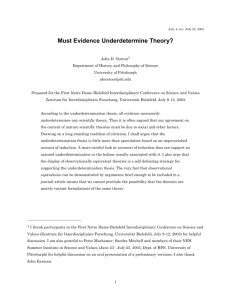 Must Evidence Underdetermine Theory
