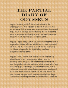 THE partial DIARY OF ODYSSEUS