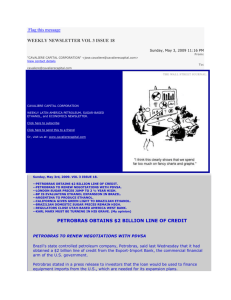 MAY 3, 2009 Vol 3 Issue 18 - CAVALIERE CAPITAL CORPORATION
