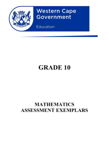 Grade 10 Assessment Booklet2012