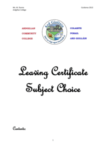 Subject Choice Booklet - Ardgillan Community College