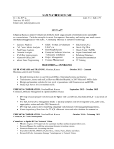 Resume - Sam Matier Home Page
