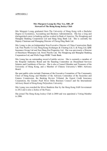 Biography of Mrs Margaret Leung Ko May Yee