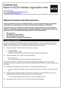 National Insurance and state pensions