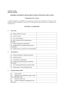 New, amended course proposal form