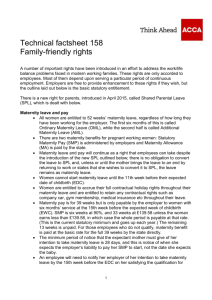 Technical factsheet 158: Family friendly rights